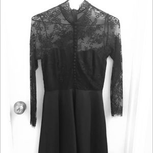 ASOS Y.A.S black high neck Victorian lace dress